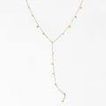 Elegante goldene Y-Halskette mit mehreren polierten Fünf-Sterne-Anhängern für Damen - Fünfzackiger Stern (D794) / Gold