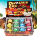 Set of 12 colorful crackle dinosaur hatching eggs in display box for growing pet fun - Extra Large Multicolor Crack Style (12 PCS)