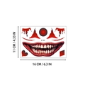 Halloween scary mouth temporary tattoo sticker with bloody teeth for party makeup - Bloody Mouth and Dripping Blood Pattern Style (BF-005)
