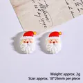 Cartoon Santa Claus resin charm for DIY crafts, measures 18x26mm and weighs about 2g - Santa Head Style 1