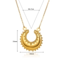 Collier croissant doré en acier inoxydable avec mesures de chaîne de 38+7cm - Croissant Perlé Boho