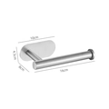 Edelstahl-Küchenrollenhalter gebürstet mit Klebesockel, Maße 16cm in Silber-Optik - 16cm Länge / Silber