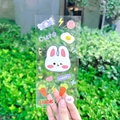 Pegatinas PET impermeables de conejitos para decoración DIY infantil 9x19cm - Conejito