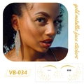 Tatuajes temporales de pecas doradas metálicas y pegatinas de delineador estilo VB-034 - VB-034 (Metálico Dorado) / Dorado