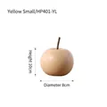 Small yellow ceramic apple decor, minimalist fruit sculpture for home, 10cm height - Yellow Small Apple