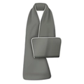 Grey waterproof adult bib with large pocket for elderly care and spill protection - Single Layer with Hand Pocket / Gray