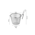 Colino a rete in acciaio inox 304 per pentola calda con gancio, diametro da 9cm - Manico Corto - Piccolo