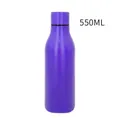 550ml Phantom Purple insulated stainless steel water bottle with matte rubber finish - Powder Coating Purple