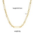 5mm wide 18k gold plated stainless steel cable chain necklace, length 45+5cm and 9g - 5:1 Handmade Chain / 5mm/45+5cm/9g