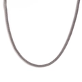 Polished silver stainless steel foxtail chain necklace for women with woven texture - 3mm Foxtail Chain Silver Waist Chain 80+10cm