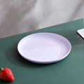 Light luxury style light purple fruit plate with eco-friendly wheat straw texture - Purple-Shallow Round Dish