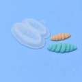 Silikonform mit zwei Mulden für DIY-Backen mit gedrehten Spiralcremeriegel-Beispielen - Doppeloch Spirale Riegel Stil