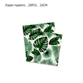20PCS Hawaiian tropical leaf print paper napkins 33cm for summer party tableware - Hawaiian Leaves / Napkins