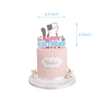 Set decorativo per torta di compleanno a tema gatto dimensioni 6,3x5,5 pollici per feste - Topper Grande per Torta
