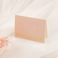 Pink Teacher's Day greeting card with gold foil You Are My World text on white silk - You Are My World (Gold Stamping)