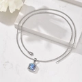 Met 60cm Ketting Zilver/Abalone Schelp