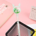 Creative antler gel pen featuring daisy sequins and mint green deer horn topper - Green Deer Daisy