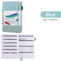 Blue glitter A5 weekly planner with undated layout and elastic strap closure - Single / Blue