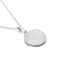 Silver stainless steel necklace featuring a textured square pendant in metallic finish - Silver Tone Irregular Texture Square Style [No Chain] (KP28465-K)