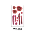 Waterproof Halloween temporary tattoo sticker WS-230 with realistic bloody scar designs - Various Stitched Cuts (WS230)
