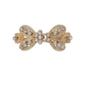 Golden bow-shaped sweater clip with sparkling rhinestones for cloaks and scarves - Bowknot Style-Gold (With Clips)