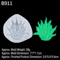 3D crab and seaweed silicone mold for fondant chocolate and DIY resin craft decoration - Aquatic Plant Style (B911) / Clear