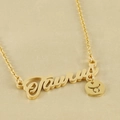 Vergoldete 18k Edelstahlkette mit Stier-Anhänger und Sternzeichen-Symbol - Stier