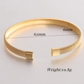 Bracciale rigido elastico in acciaio dorato da 6mm, diametro 62mm e peso 10,8g indicati - 6mm / Oro