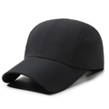 Gorra de béisbol de 5 paneles para hombre, negra, secado rápido y textura ripstop - Ajustable / gris oscuro