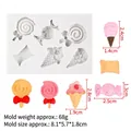 Silicone candy mold with crown and lollipop shapes for DIY fondant cake decoration - Style 1#B406 / Gray