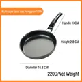 Mini poêle en fer antiadhésive de 16,8cm avec manche de 13cm pour œufs et steaks - Poêle 16cm (Sac à bulles)