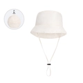 Cappello a secchiello invernale trapuntato beige caldo con laccetto e design pieghevole - Beige
