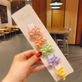 Set of 5 colorful cartoon hair ties for girls in pink orange green purple and yellow - Cartoon Rabbit Style (20#) / 10 Pieces Pack
