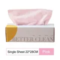 Pink microfiber cleaning cloth in pull-out box, disposable 22x28cm absorbent towel - Box of 15 Sheets (22x28cm) / Pink