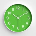 Modern grass green 12 inch wall clock with white 3D numbers for living room decor - Green