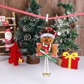 Detail von Rentier-Plüsch-Anhänger mit Glocken und Weihnachtsstickerei für Dekoration - Hirsch Stil