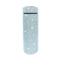 500ml smart rhinestone thermos with LED temperature display and light blue crystal finish - Blue