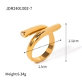 Polished gold wrap ring with white stone accent JDR2401002-7, 6.34g stainless steel - Diamond-Encrusted Wrap Ring-JDR2401002
