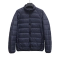 Chaqueta acolchada ligera para hombre azul marino con cuello alto y cierre cremallera - S / Azul oscuro