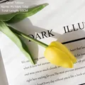 Vibrant yellow faux PU tulip flower 35cm long for Nordic minimalist home decoration - Mini Tulip-Yellow