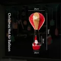 Decorazione natalizia Babbo Natale in mongolfiera nei colori rosso e oro - Piccolo