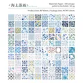 Set de 100 feuilles de papier décoratif vintage avec motifs de fleurs et papillons - Pluie Sur la Mer