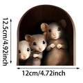 3D cartoon mouse hole wall sticker with three cute mice, size 12x12.5cm for home decor - Three Mice Peeking Style (UV50001T_T)