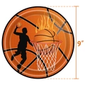 9-Zoll Basketball Einweg-Pappteller für die Tischdekoration bei Sportpartys - Basketball 9-Zoll Teller 24 Stück