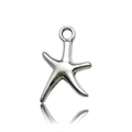 Silver starfish pendant in Tibetan silver alloy finish for DIY necklace jewelry - Antique Silver Starfish 11x19mm