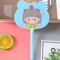Blue cartoon bear ballpoint pen with cute illustration and plastic body for students - Flower Girl Blue