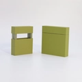 Olive green PE film jewelry display box with flexible suspension membrane - Light Green Floating Box + Sealed Drawer Box; 110*110*20mm