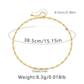 Detail view of 18K gold plated chain with lobster clasp and adjustable extension link - KN0165/Olive Bead Figure 8 Chain