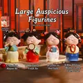 Set of four Tang Dynasty lady resin figurines in traditional poses for desk decor - Set of Four Large Tang Ladies