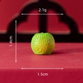 Miniature resin lime figurine for micro-landscapes measuring 1.4cm height and 2.1g weight - Green Orange